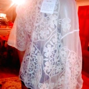 Women's sheer cover. Lightweight and lace detailed NWT
